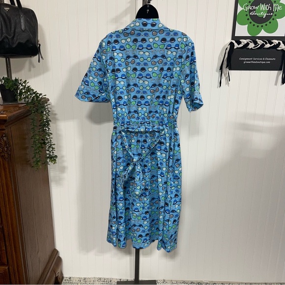 Studio Blue Notched Collar Midi Dress size medium - Picture 4 of 7